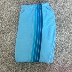 Aviator Nation 5 Stripe Aqua Sweatpants